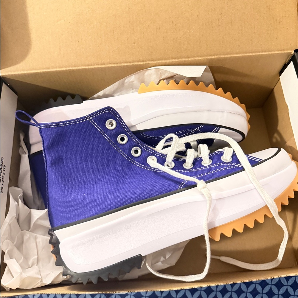 Converse indigo hike platform sneakers sz 8.5 new